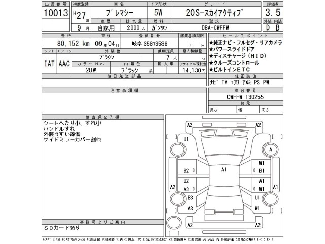 Mazda PREMACY 2015 8052342-2