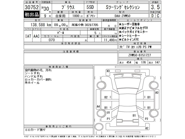 Toyota PRIUS 2018 8057750-2