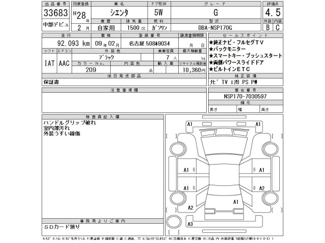 Toyota SIENTA 2016 8063180-2