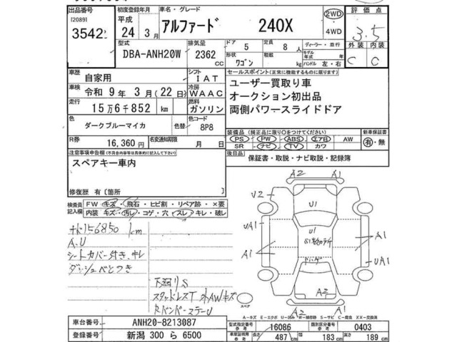 Toyota ALPHARD 2012 8084198-2