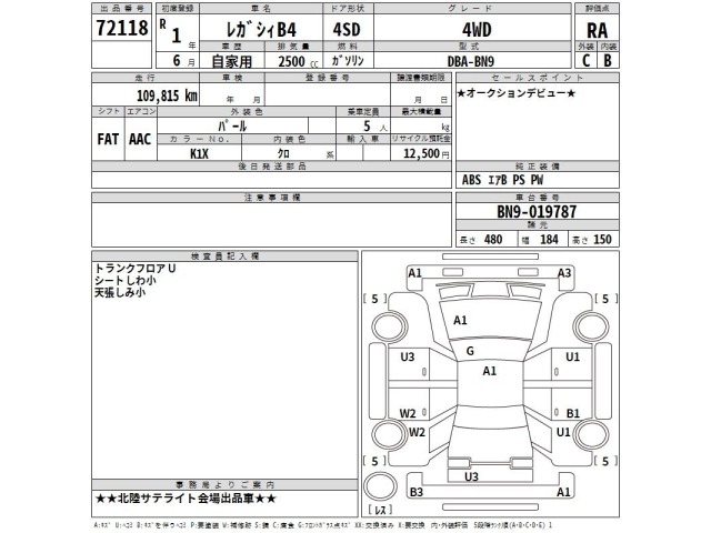 Subaru LEGACY B4 2019 8086466-2