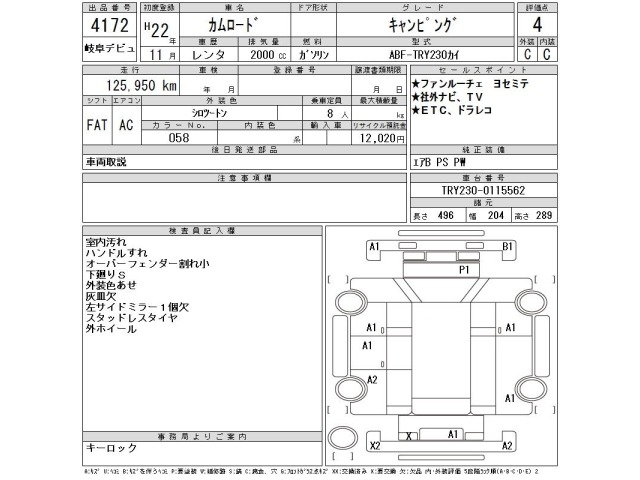 Toyota CAMROAD 2010 8118229-2