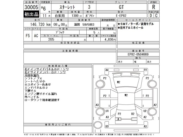 Toyota STARLET 1994 8144401-2