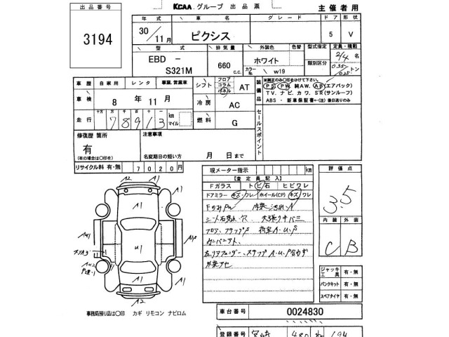 Toyota PIXIS VAN 2018 8161900-2