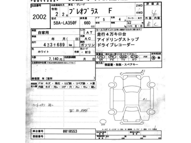 Subaru PLEO PLUS 2020 8162717-2