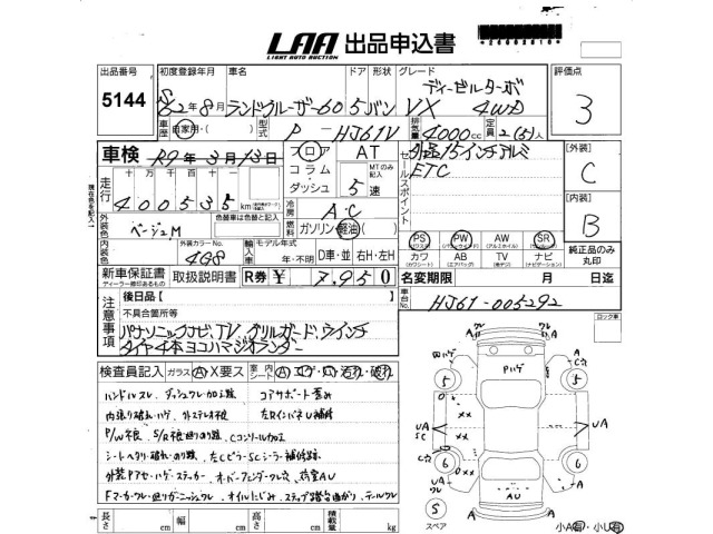 Toyota LAND CRUISER 1987 8168850-2