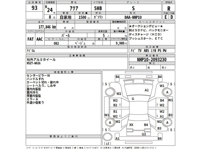 Toyota AQUA 2012 8192251-2