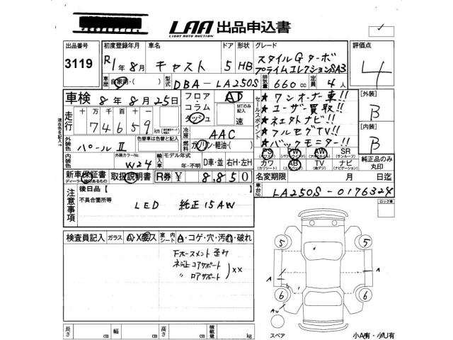 Daihatsu CAST 2019 8192840-2
