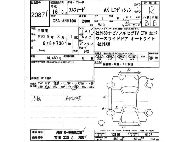 Toyota ALPHARD 2004 8211244-2