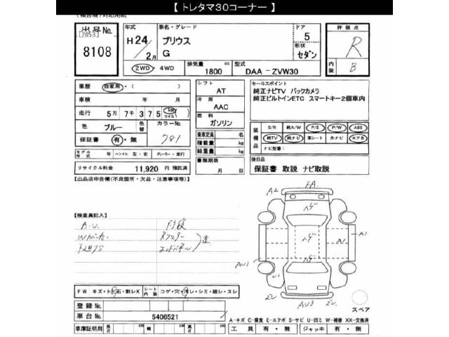 Toyota PRIUS 2012 8236425-2