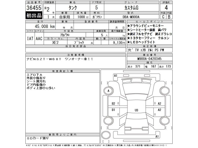 Toyota TANK 2020 8236161-2
