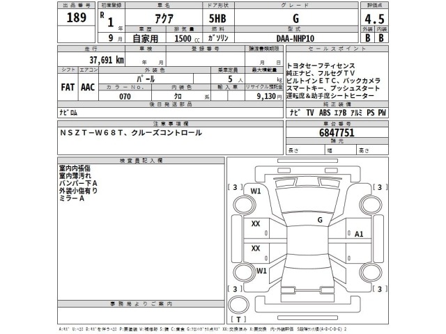 Toyota AQUA 2019 8236994-2