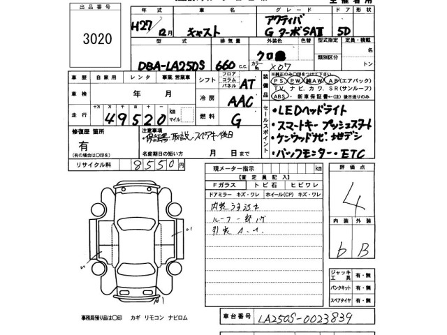 Daihatsu CAST 2015 8238863-2