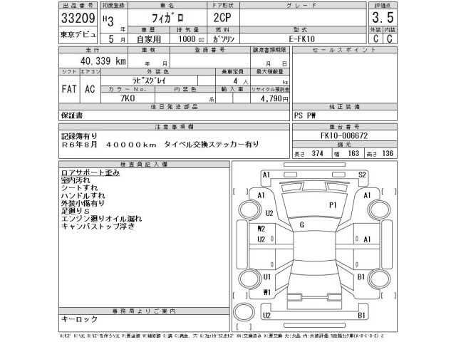 Nissan FIGARO 1991 8238038-2