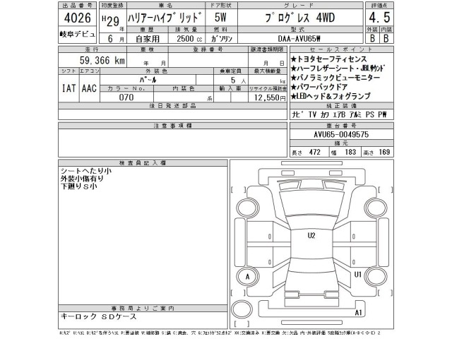 Toyota HARRIER 2017 8241436-2