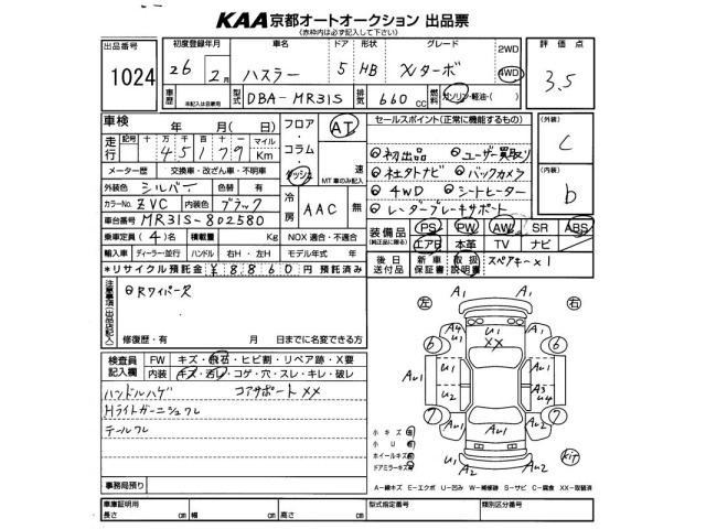 Suzuki HUSTLER 2014 8252093-2