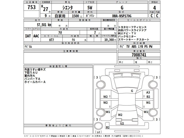 Toyota SIENTA 2015 8256331-2