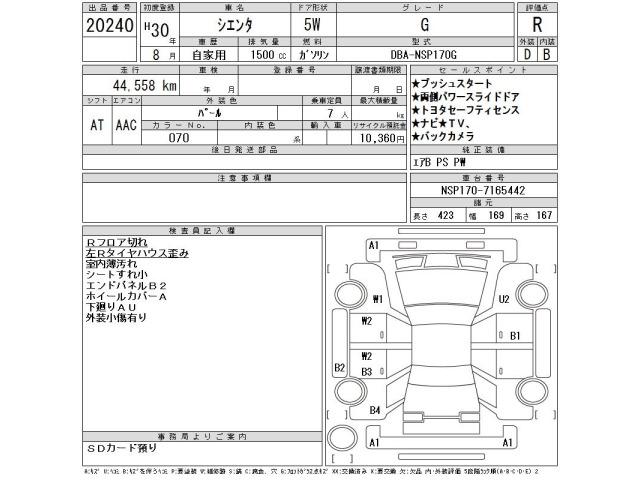 Toyota SIENTA 2018 8256340-2