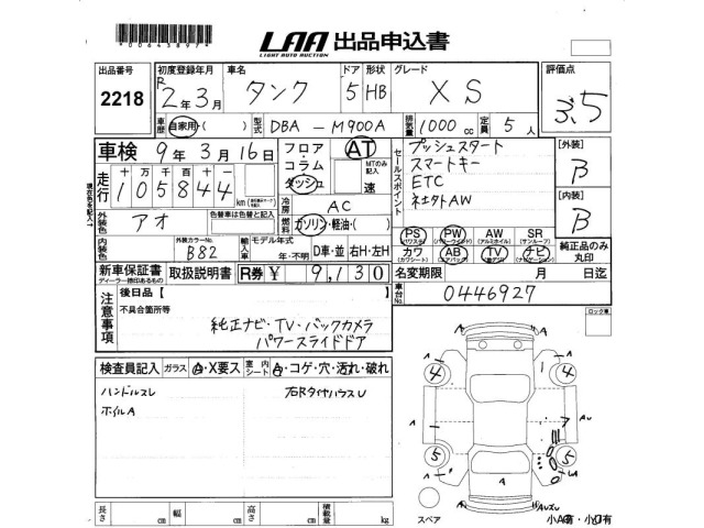 Toyota TANK 2020 8264990-2