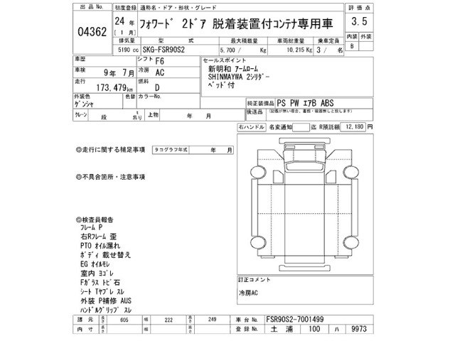 Isuzu FORWARD 2012 8269831-2
