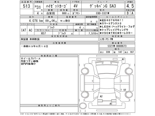 Daihatsu HIJET VAN 2019 8272177-2
