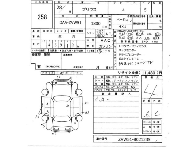 Toyota PRIUS 2016 8272574-2