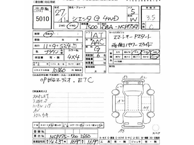Toyota SIENTA 2015 8268529-2