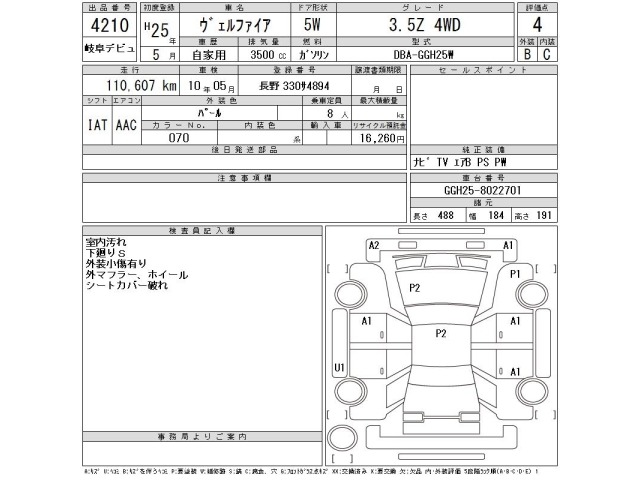 Toyota VELLFIRE 2013 8268684-2
