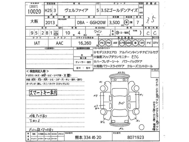 Toyota VELLFIRE 2013 8269002-2