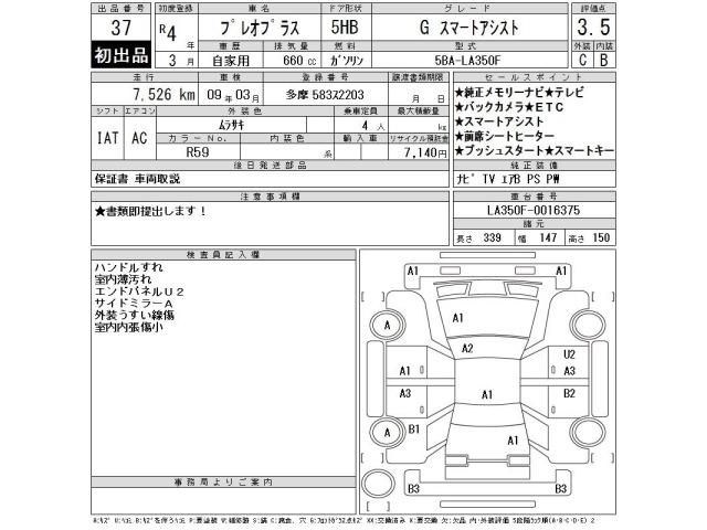 Subaru PLEO PLUS 2022 8305809-2