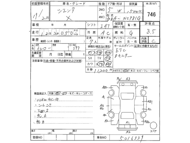 Toyota SIENTA 2007 8320605-2