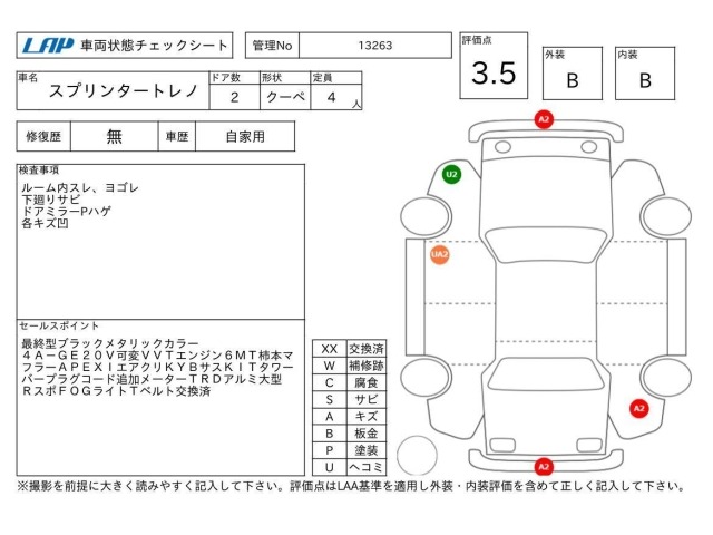 Toyota SPRINTER TRUENO 1998 8357606-3