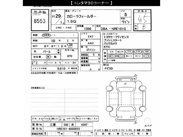 Toyota COROLLA FIELDER 2017 8358836-2