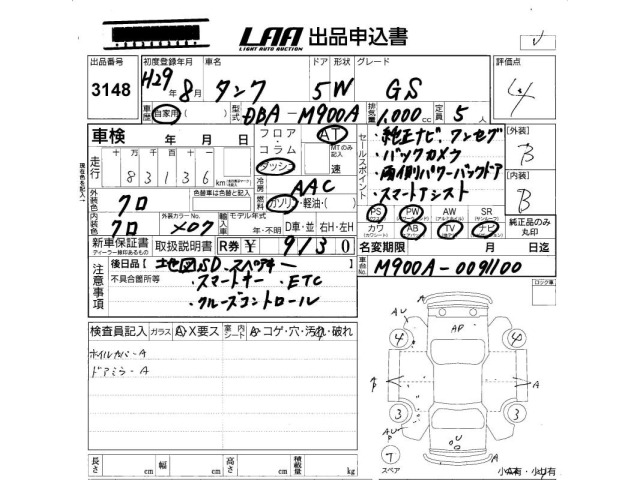 Toyota TANK 2017 8359649-2