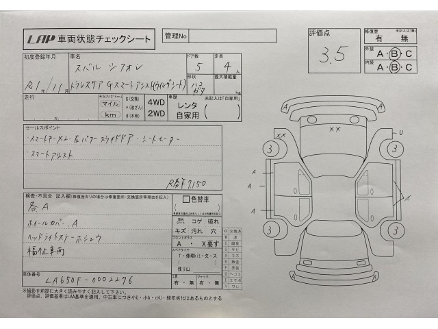 Subaru CHIFFON 2019 8401892-3