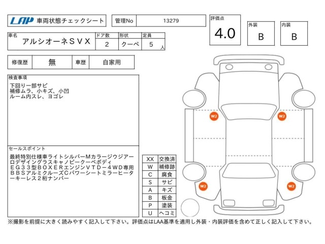 Subaru ALCYONE SVX 1996 8463352-3
