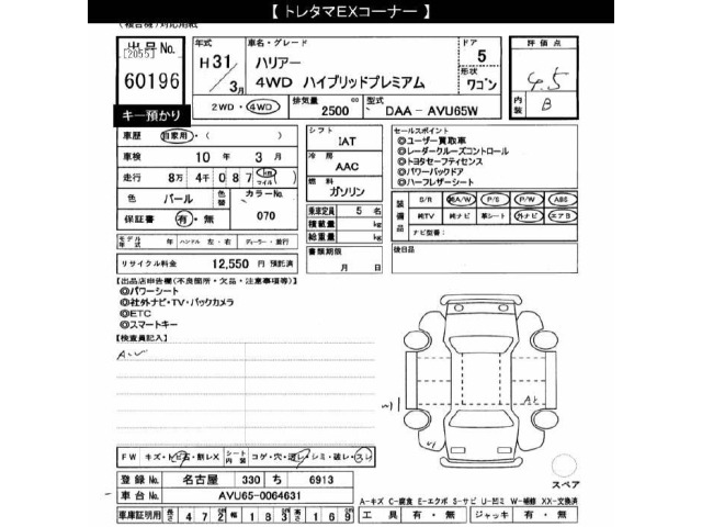Toyota HARRIER 2019 8451992-2