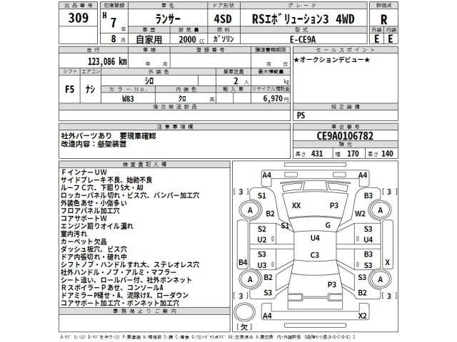 Mitsubishi LANCER 1995 8450415-2