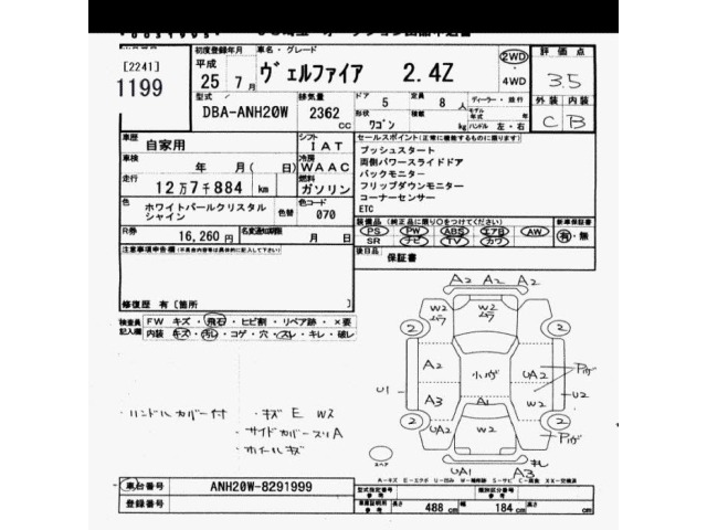 Toyota VELLFIRE 2013 8475331-2