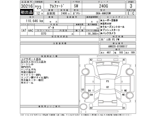 Toyota ALPHARD 2011 8491880-2