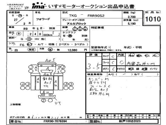 Isuzu FORWARD 2015 8494307-0