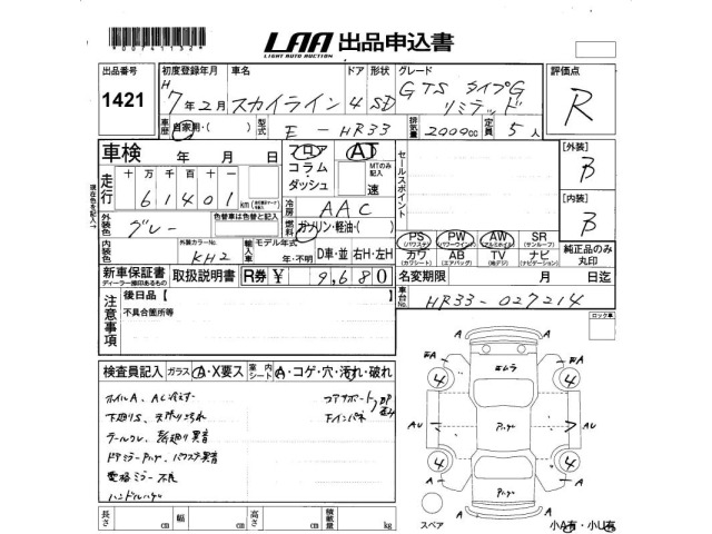 Nissan SKYLINE 1995 8509894-2
