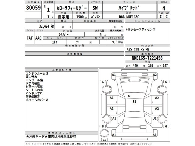 Toyota COROLLA FIELDER 2019 8513585-2