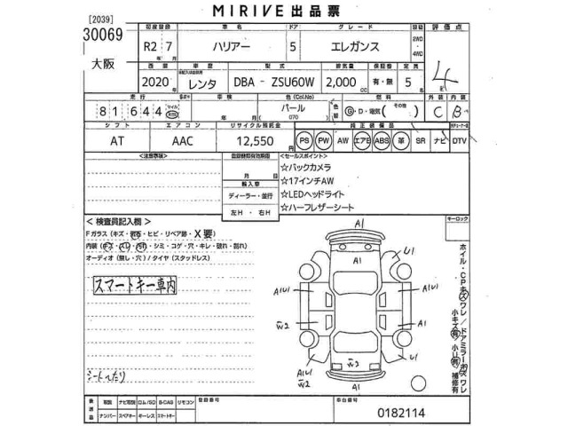 Toyota HARRIER 2019 8514995-2