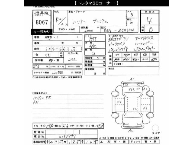 Toyota HARRIER 2020 8515004-2