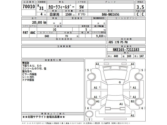 Toyota COROLLA FIELDER 2019 8556757-2