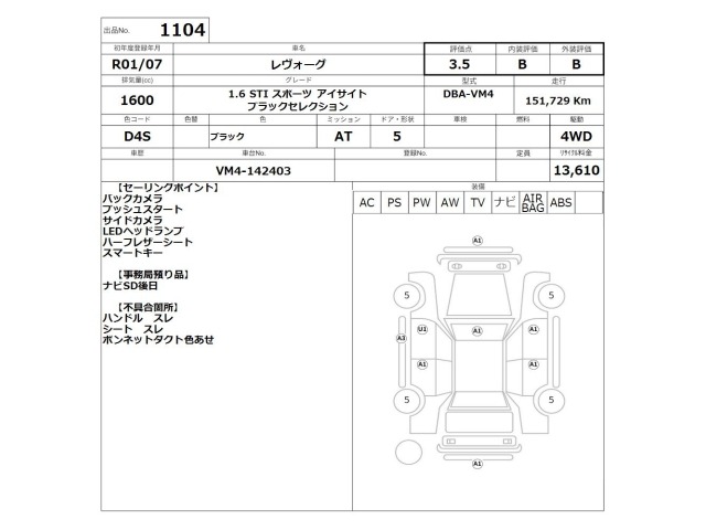 Subaru LEVORG 2019 8559228-2