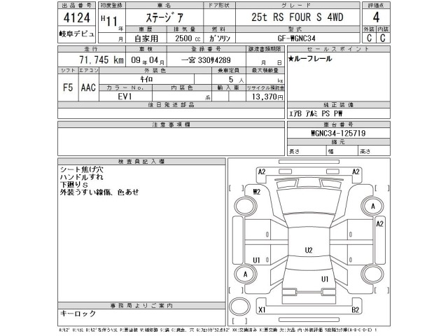 Nissan STAGEA 1999 8583941-2