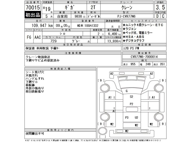 Isuzu GIGA 2007 8587149-2