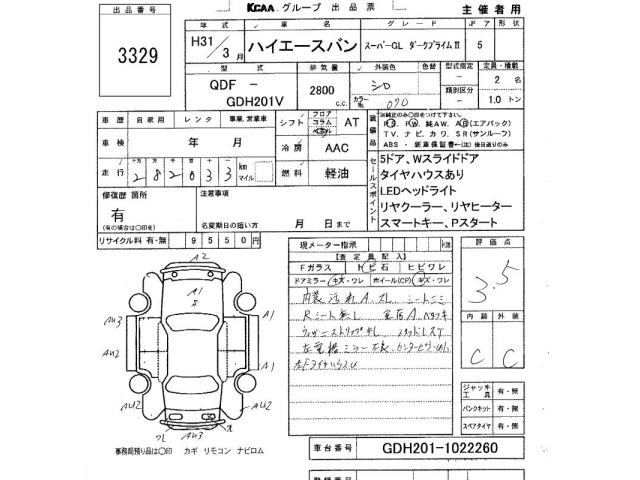 Toyota HIACE VAN 2019 8593741-2